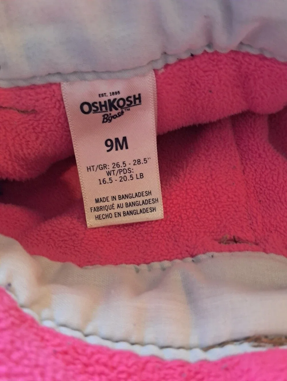 OshKosh B'gosh Dark Blue Denim Overalls Size 9 Months